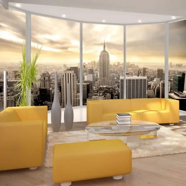 fotoapeta napfényes reggel NY VelvetStudio Lenyűgöző tapéta ötletek a nappaliba 2023 fotoapeta napfényes reggel NY Tapéta ötletek a nappaliba
